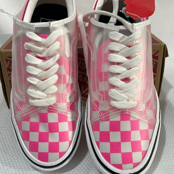 Vans women’s comfy Cush slip on with transparent old Skool hot pink size 6 - Picture 6 of 9